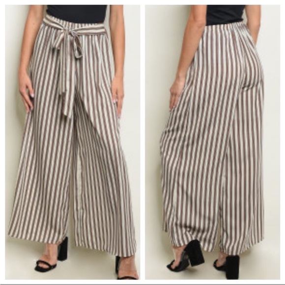 Bohemian Striped Wide Leg Pants - Picture 2 of 4
